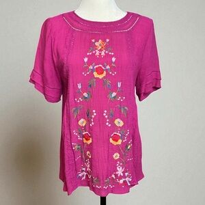 Umgee Embroidered Women's Top, size M